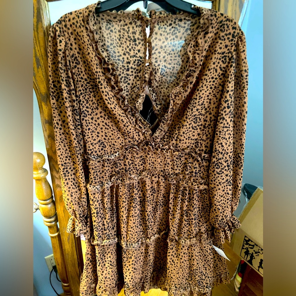 Leopard Print Mini Dress